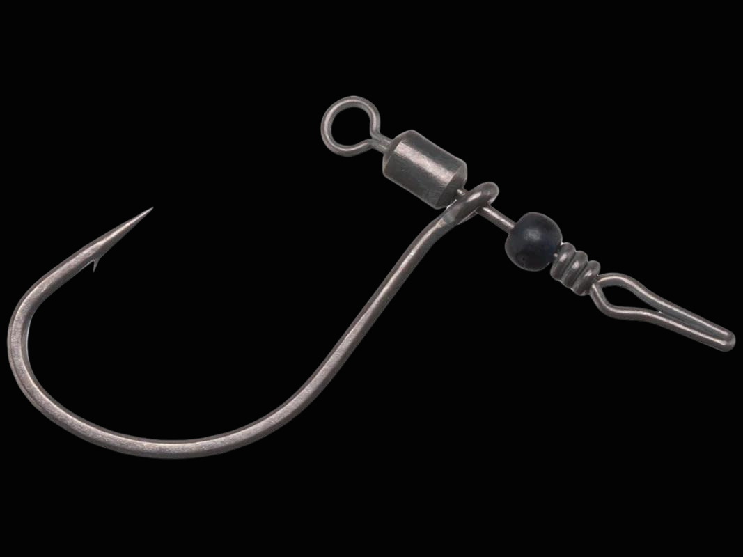 Matzuo Drop Shot Swivel Hook - Size 1, Pack Of 5, 360-Degree Rotation For Fishing