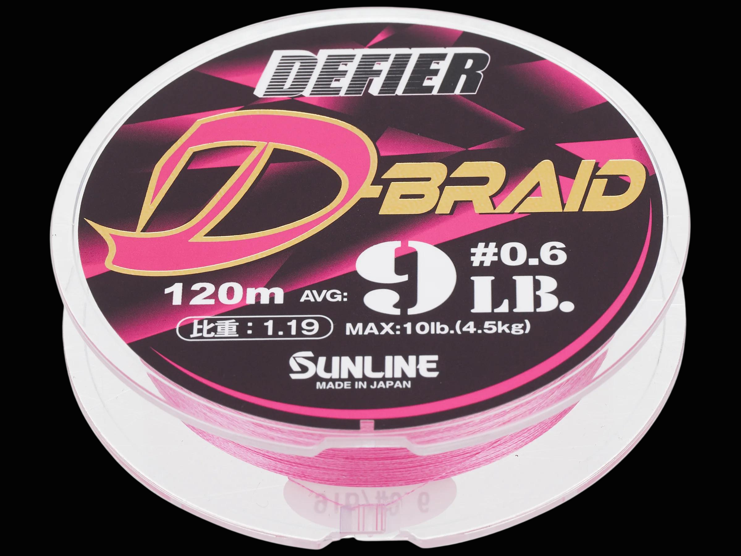 Sunline Defier D-Braid Braided Line Pink 131yd 11lb.