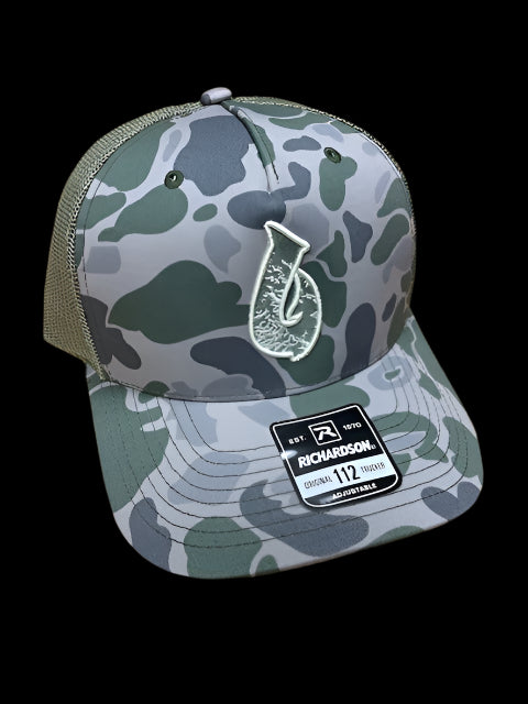 camo fishing hook ACM Hook Headwear Snapback / Marsh Duck