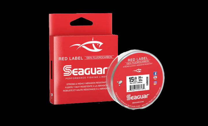Seaguar Red Label 100% Fluorocarbon Fishing Line 15lbs, 200yds Break  Strength/Length - 15RM200