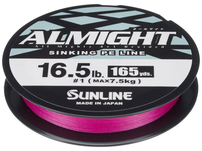 Sunline Almight Pink Sinking PE Braided Line Olive Camo / 18lb