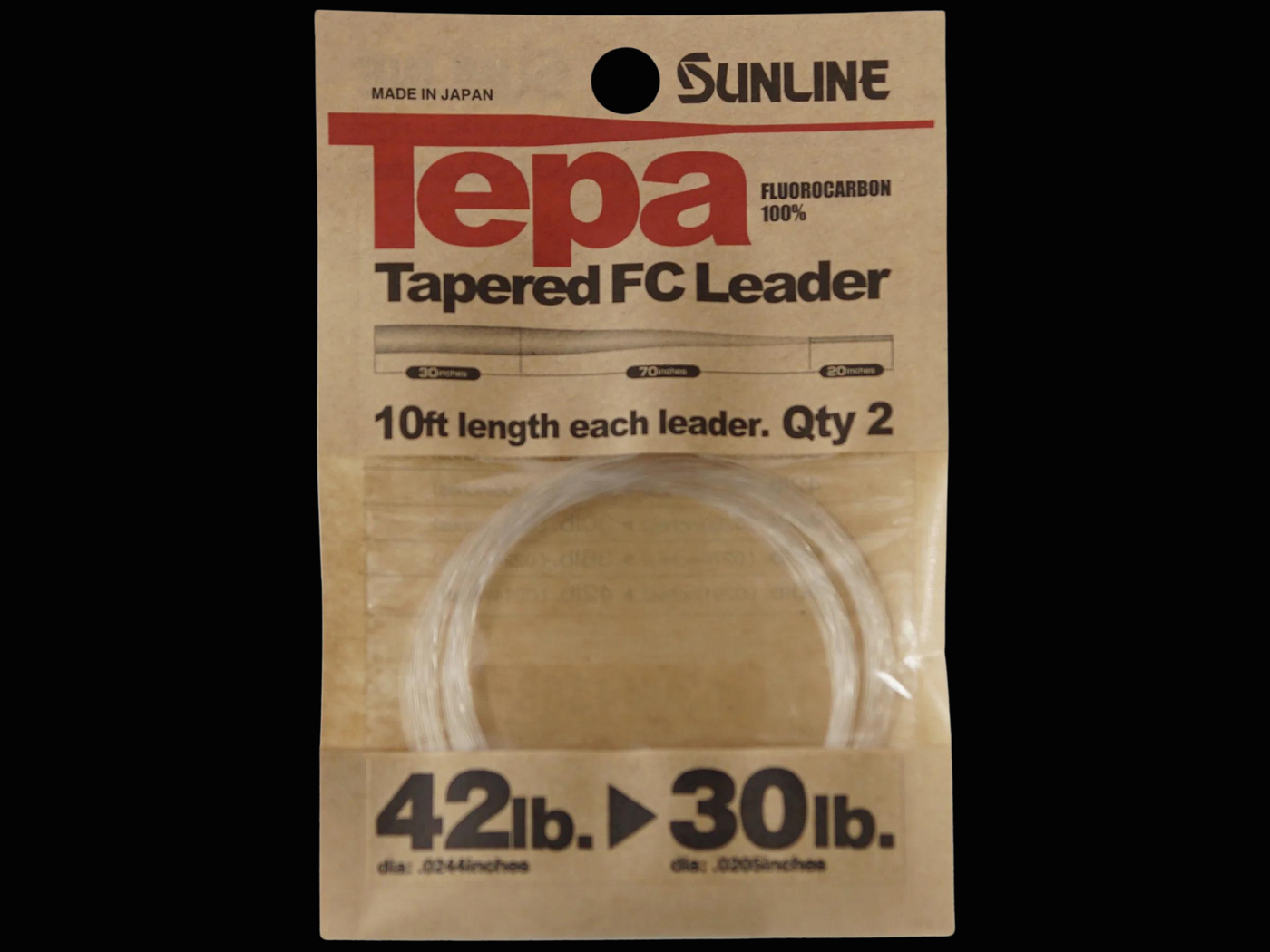 Sunline Tepa Tapered FC Leader 10ft 2pk