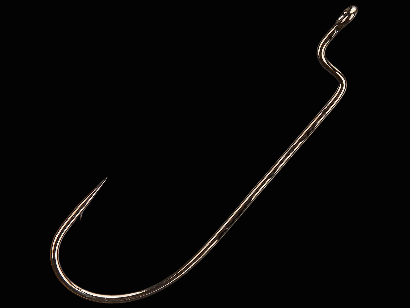 Gamakatsu O'Shaughnessy Bend Offset Worm Hook Bronze