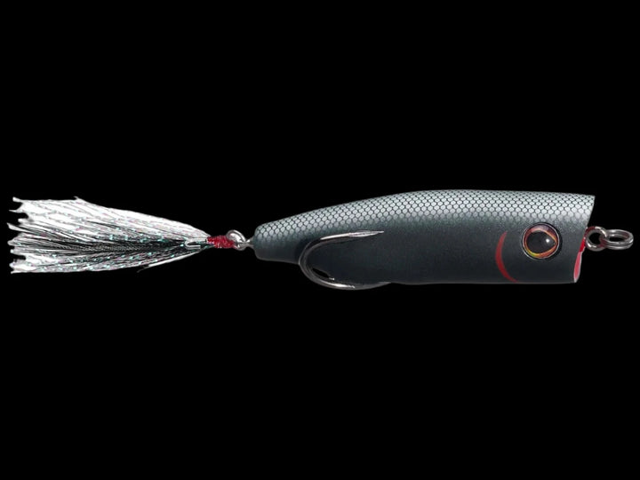 LIVETARGET Frog Hollow Popper Fishing Lure - Topwater Popper Bait For Bass Fishing, Black - View #9