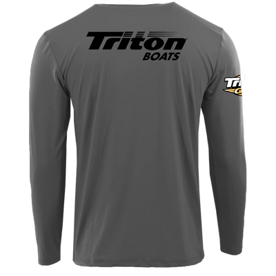 Triton Gold LS Performance Tee - Cool Gray