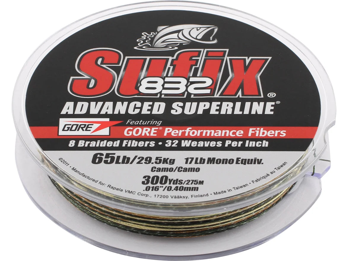 camo braided fishing line Sufix 832 Advanced Superline Braid Camo – Anglers Choice Marine Tackle Shop